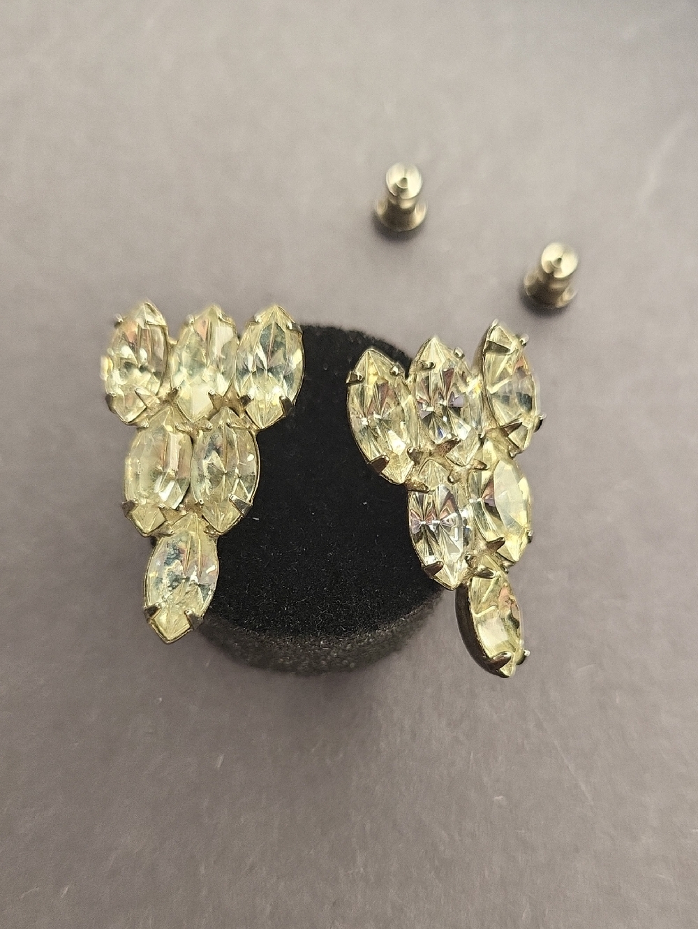 Vintage Marquise Rhinestone Earrings